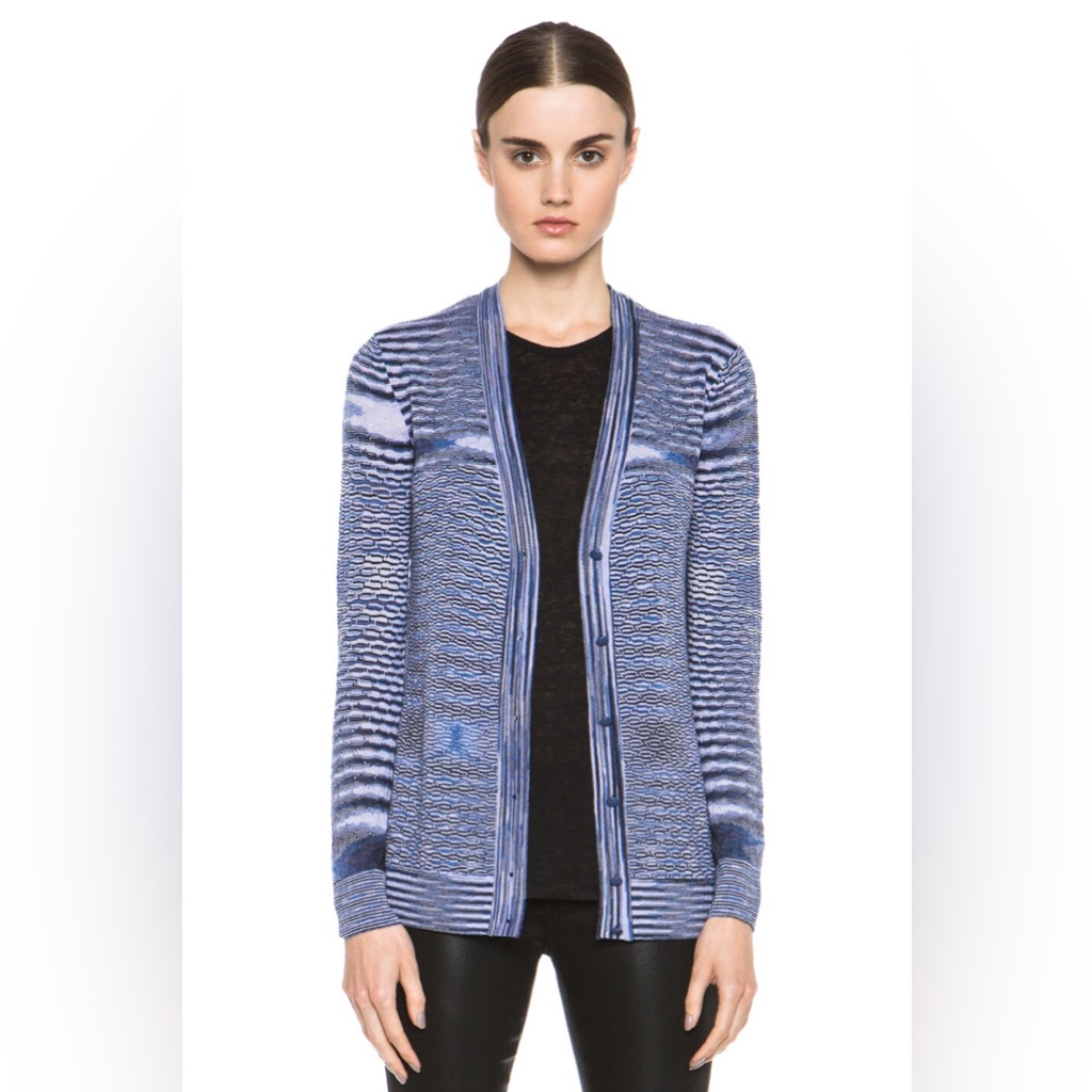 Missoni Susan Maron Cardigan In Blue Multi 42 M